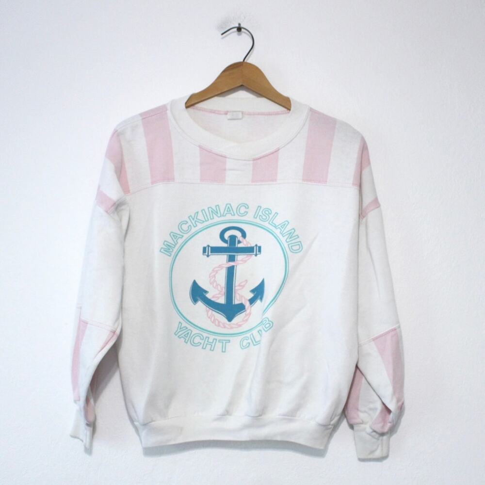 Vintage Mackinac Island Yacht Club Sweatshirt Medium